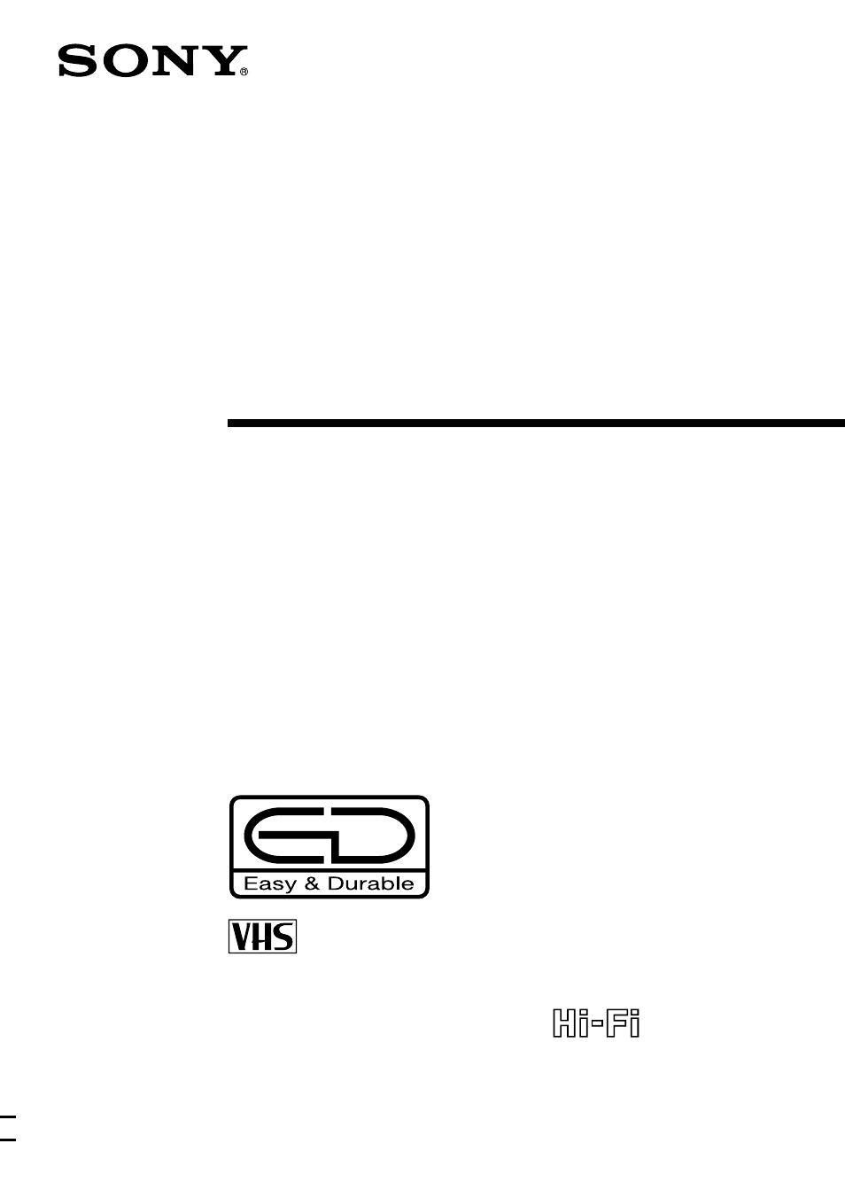 Sony SLV-ED828SG User Manual | 64 pages