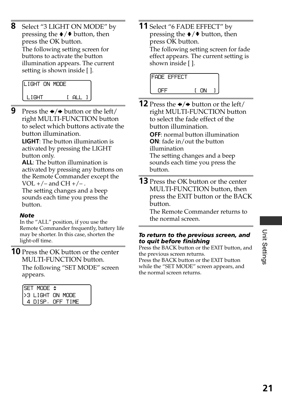 Sony RM-AX1400 User Manual | Page 21 / 32