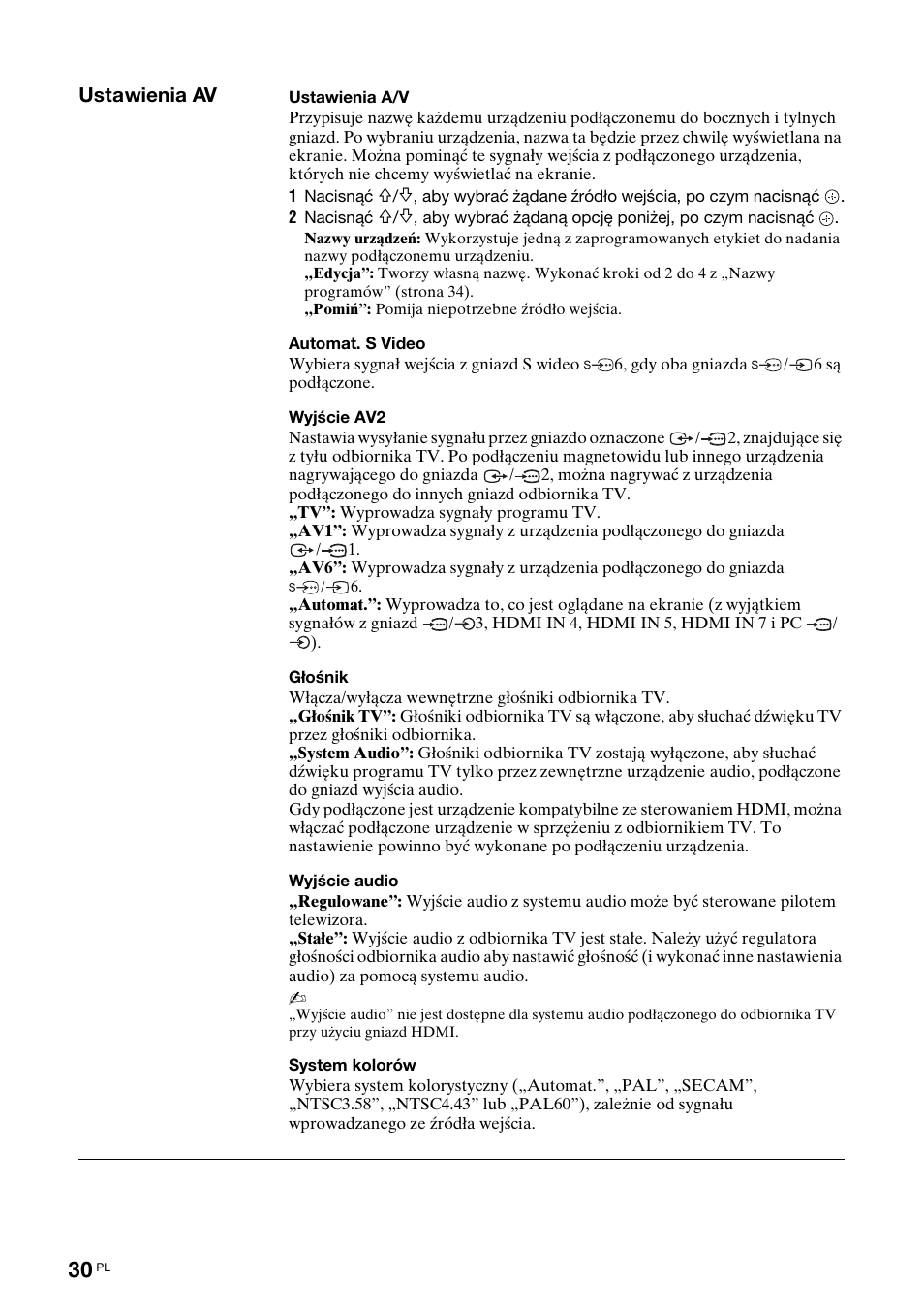 E 30 | Sony Bravia KDL-32D3010 User Manual | Page 114 / 132