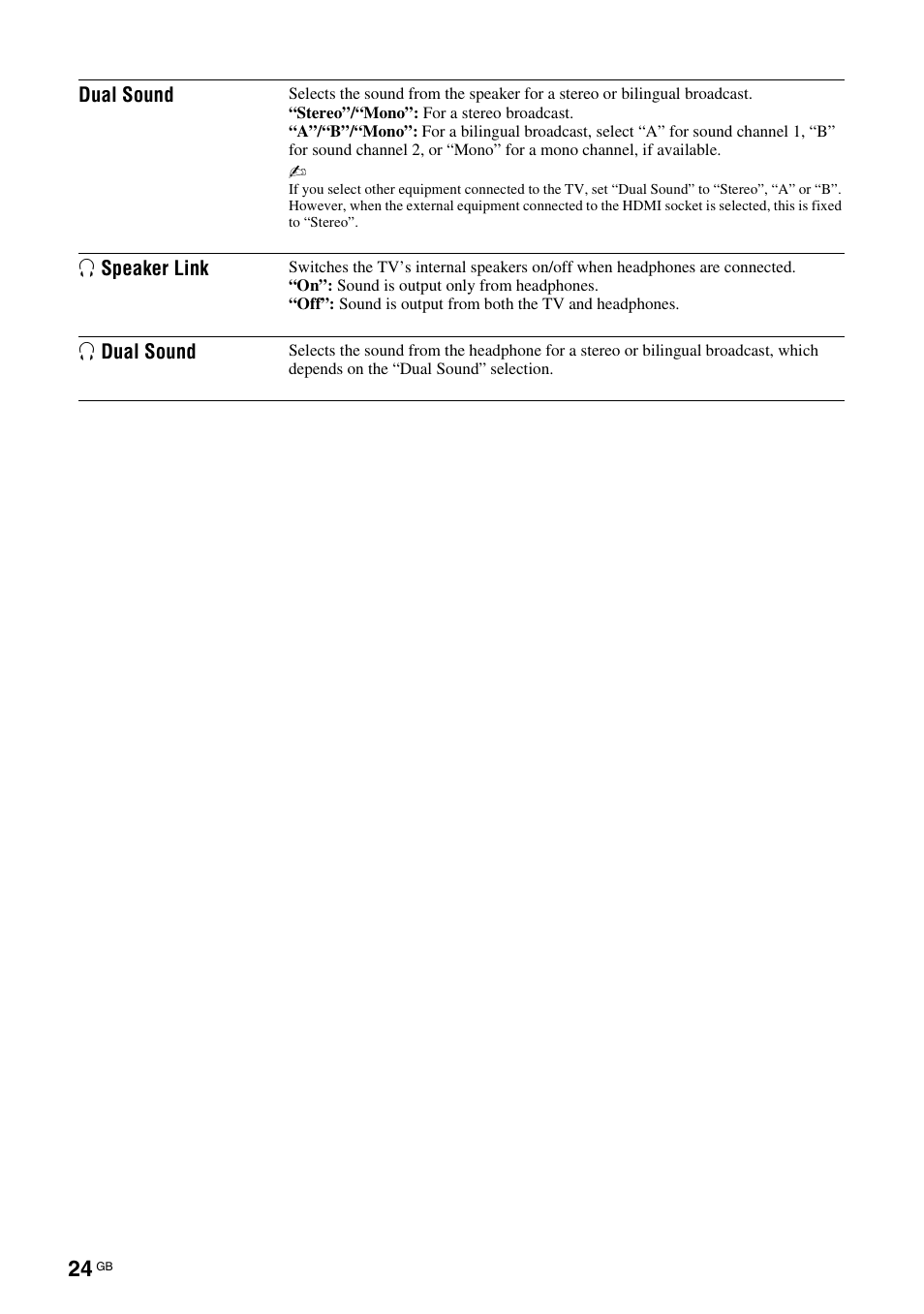 Sony Bravia KDL-32D3010 User Manual | Page 24 / 132