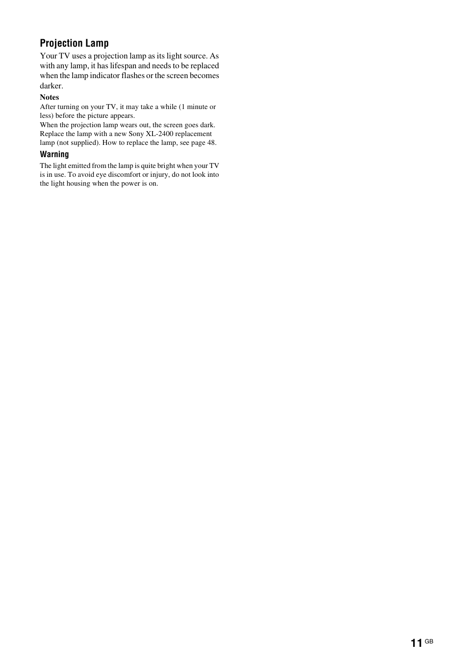 Sony KF-E42A10 User Manual | Page 11 / 60