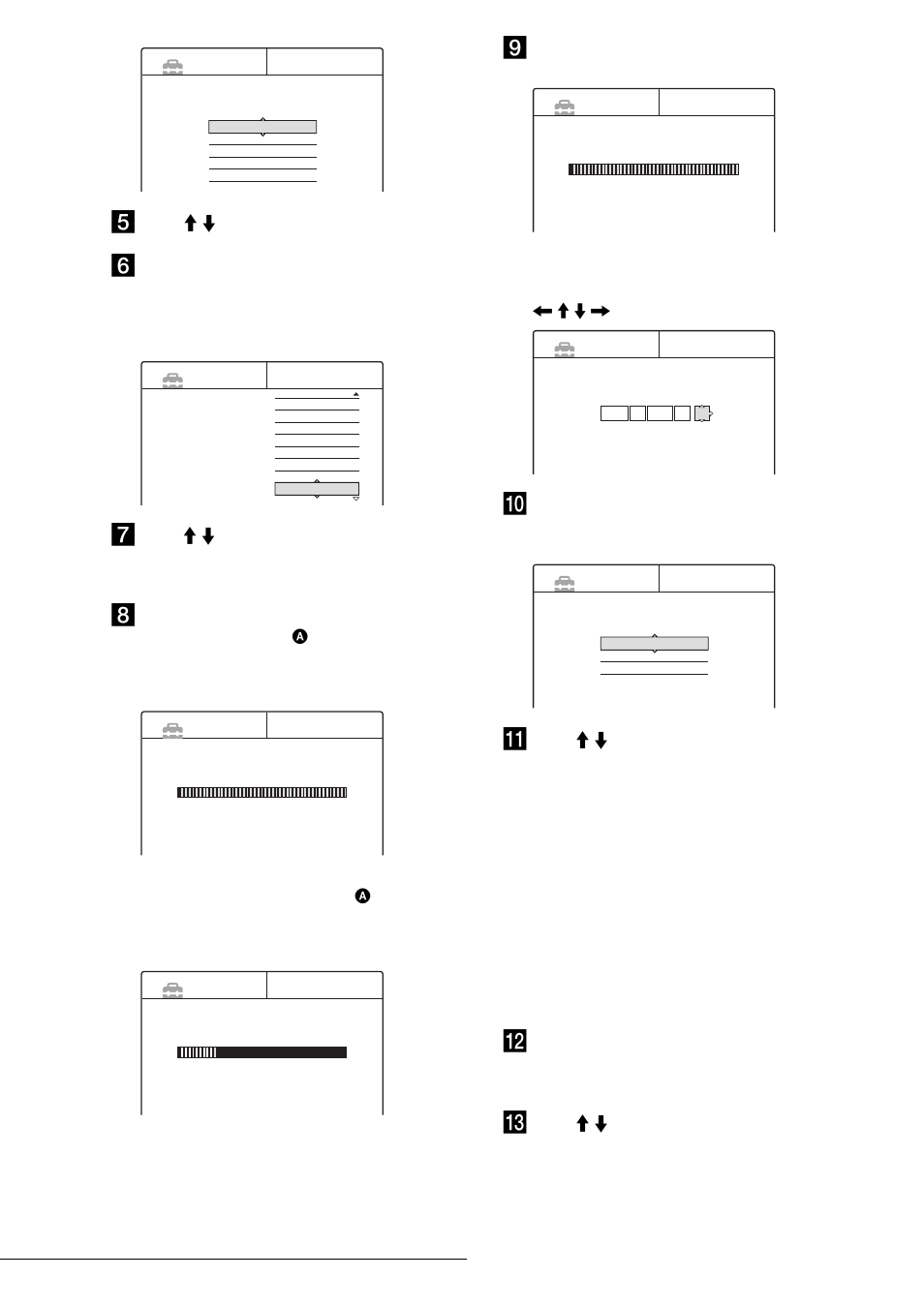 Press m / m to select a language, Press enter, Press m / m to select your country or language | Press m / m to select an option, If you have a 4:3 standard tv | Sony RDR-GX7 User Manual | Page 12 / 28