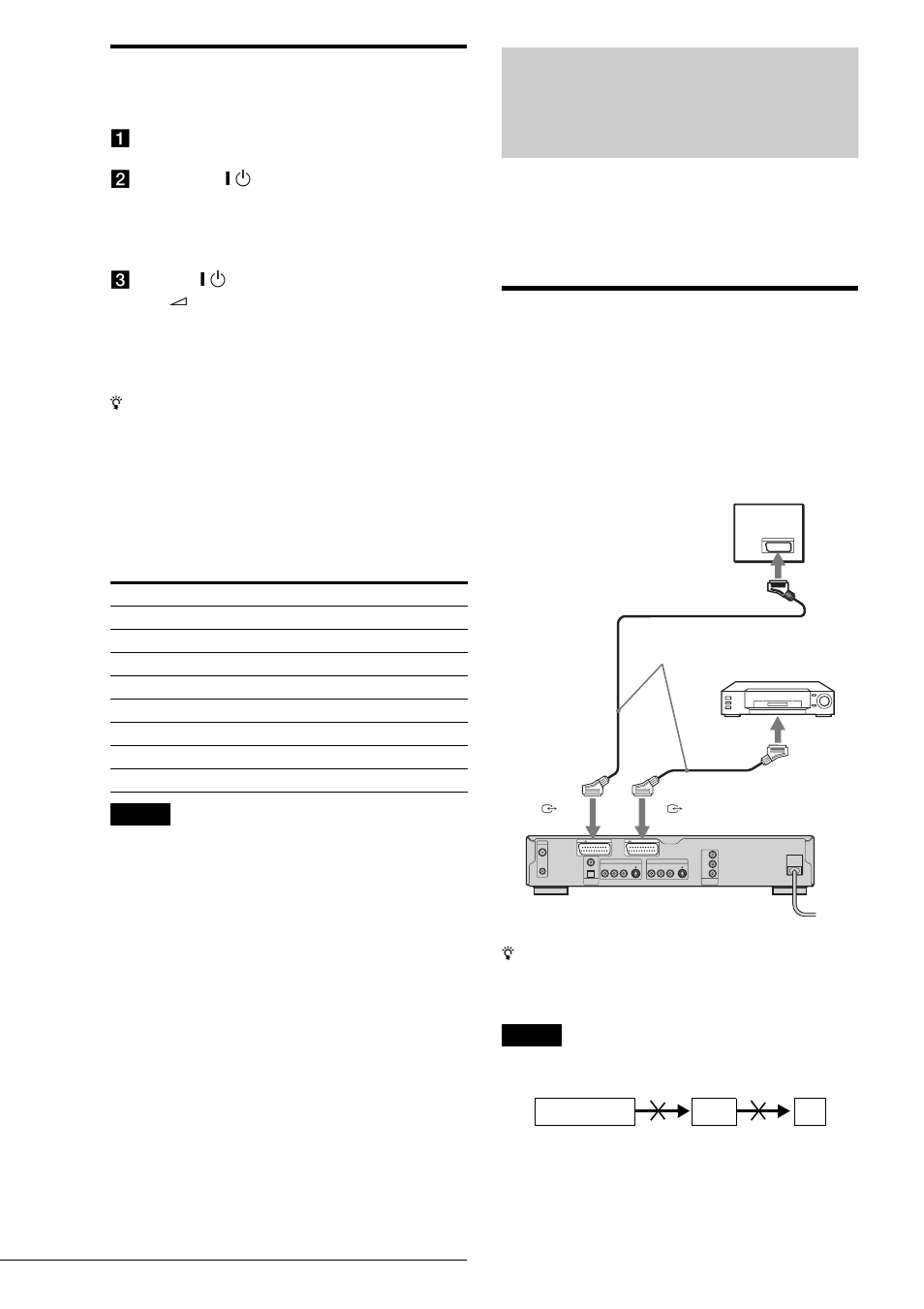 How to connect to record, Connecting a vcr or similar, Recording device to the line3 jack | Connecting a vcr or similar recording device, To the line3 jack | Sony RDR-GX7 User Manual | Page 22 / 28