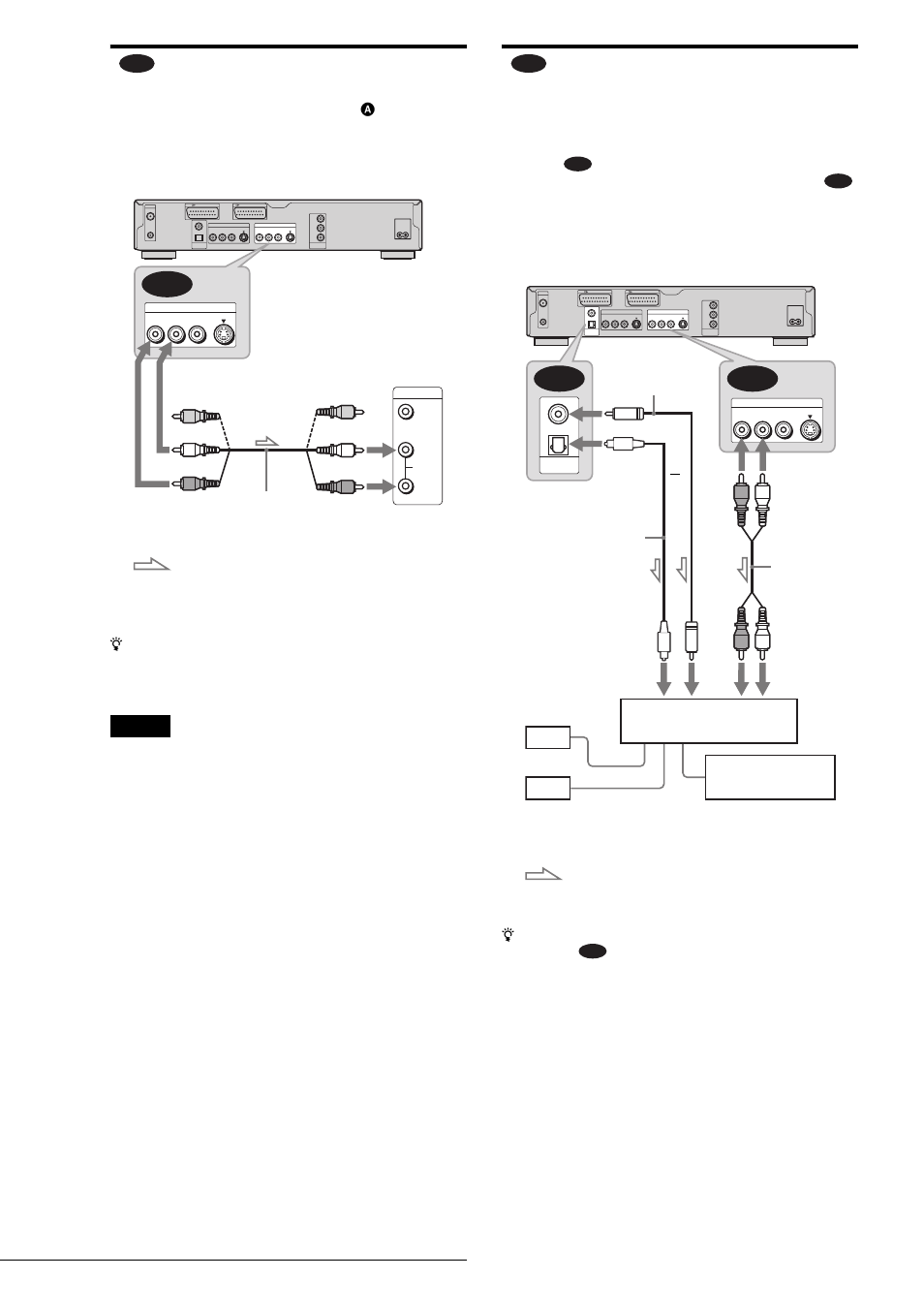 Connecting to your tv, B-2 b-1, Step 4: connecting the audio cords | Sony RDR-GX7 User Manual | Page 8 / 28