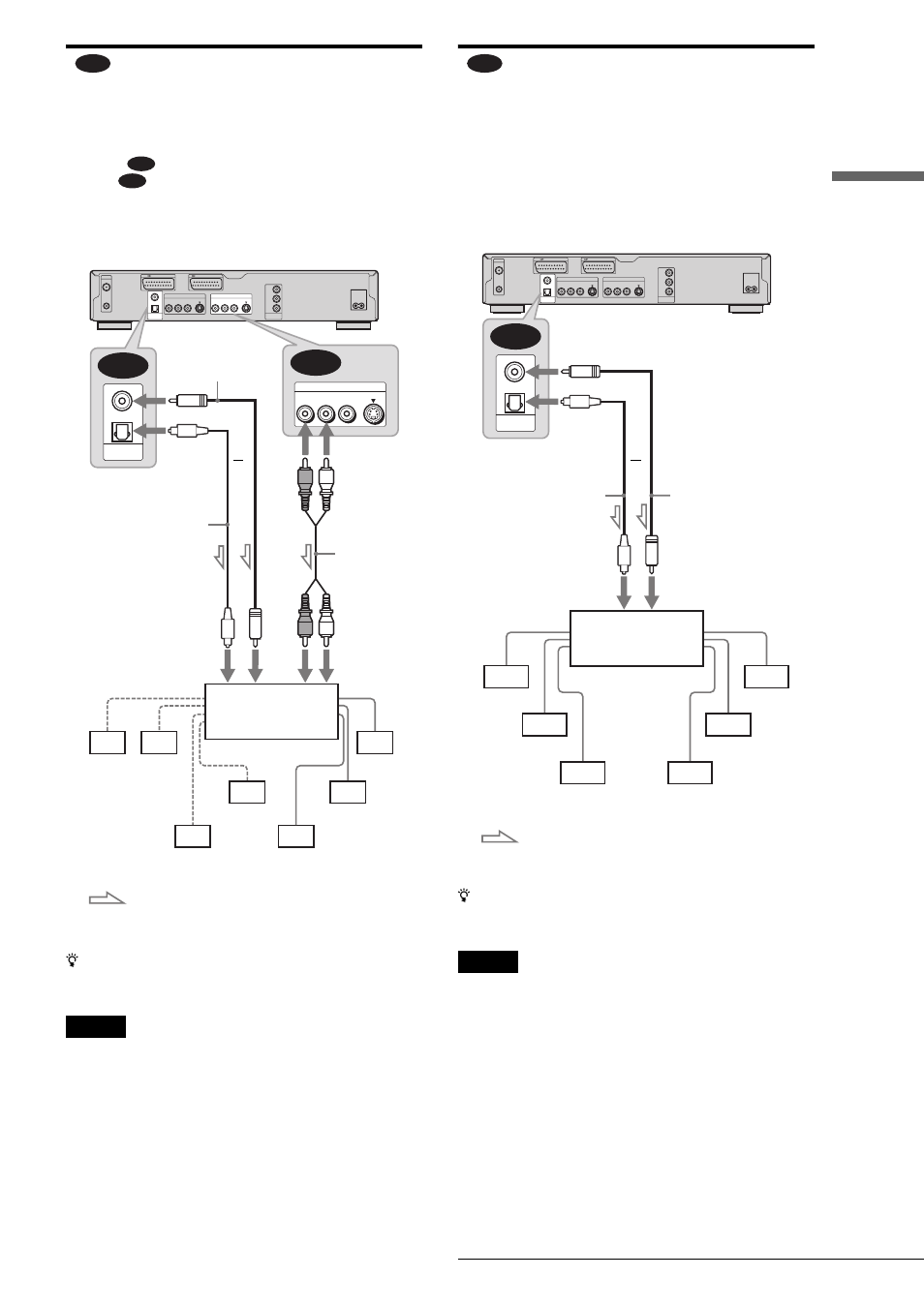C-1 c-2, Basic hookups and s e ttings, Step 4: connecting the audio cords | Sony RDR-GX7 User Manual | Page 9 / 28