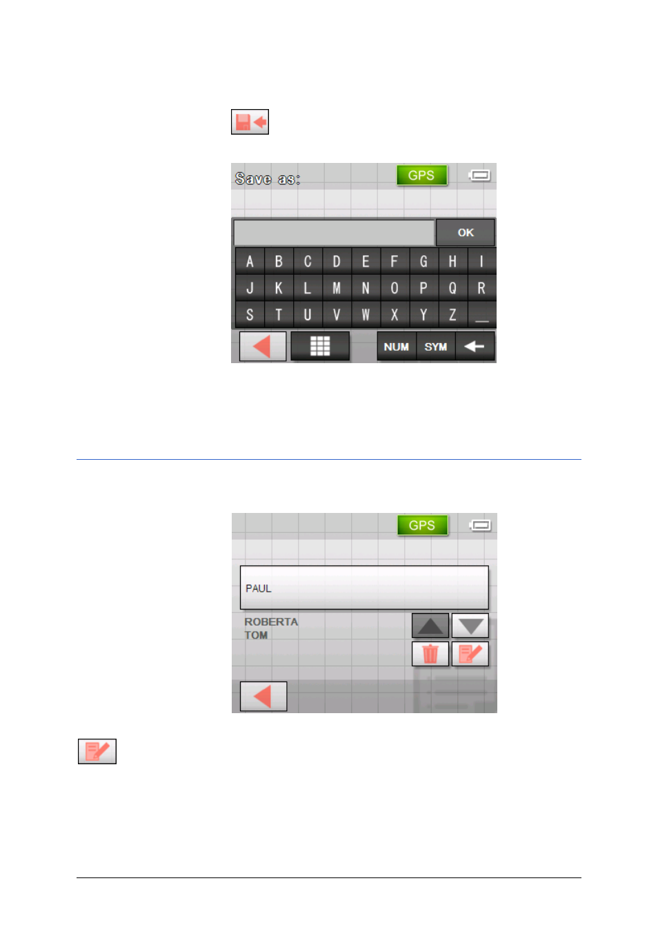 Renaming a destination | Sony NV-U50 User Manual | Page 45 / 90