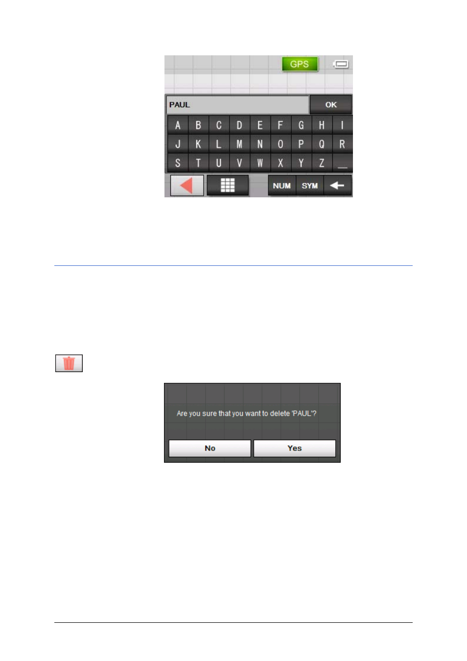 Deleting a destination | Sony NV-U50 User Manual | Page 46 / 90