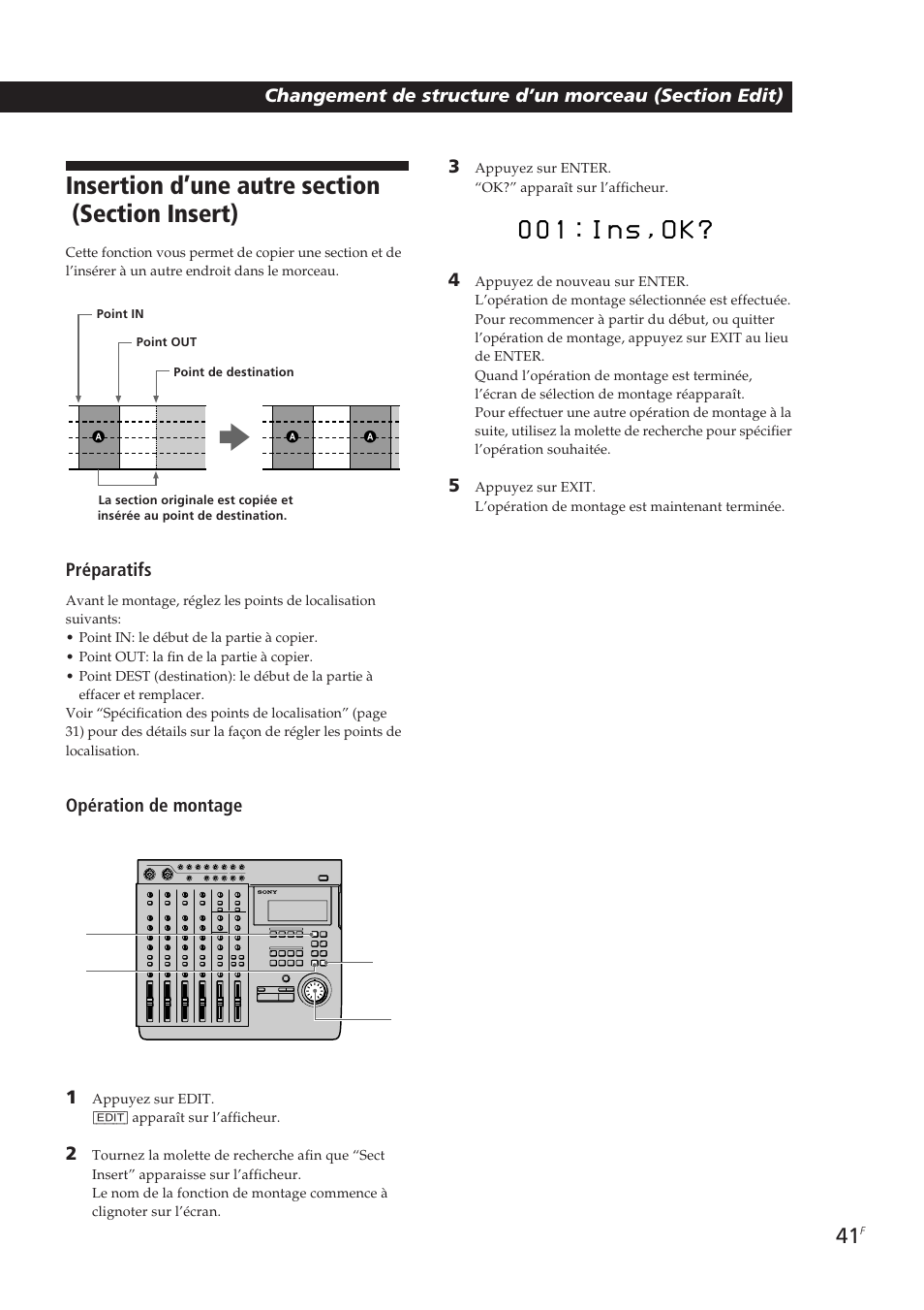 0 0 1 : i n s , o k | Sony MDM-X4 User Manual | Page 106 / 194