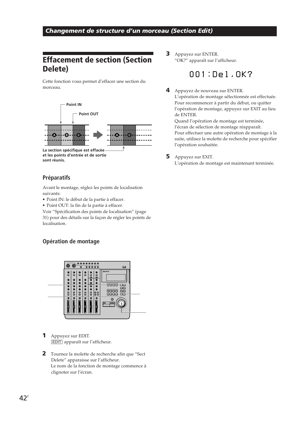 0 0 1 : d e l , o k | Sony MDM-X4 User Manual | Page 107 / 194