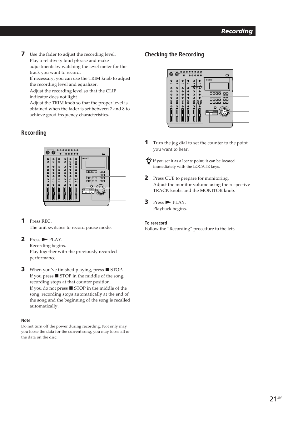 Sony MDM-X4 User Manual | Page 21 / 194