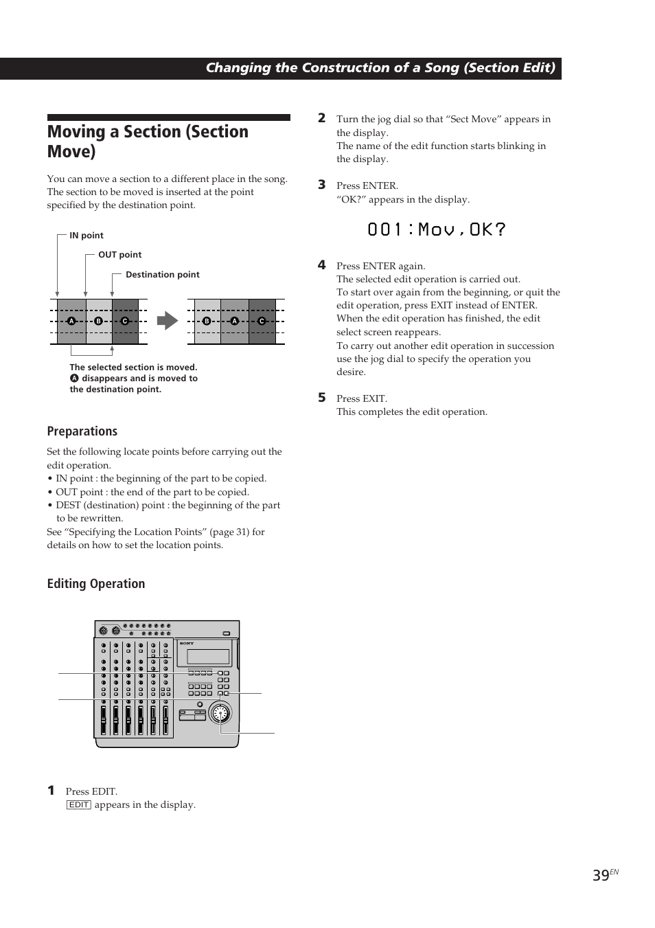 0 0 1 : m o v , o k | Sony MDM-X4 User Manual | Page 39 / 194