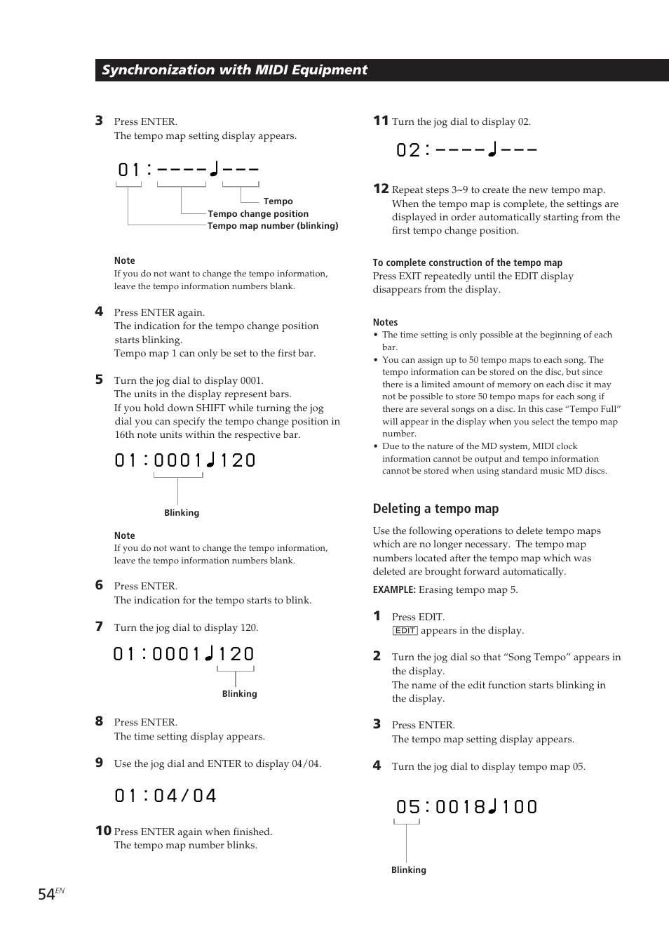 Sony MDM-X4 User Manual | Page 54 / 194