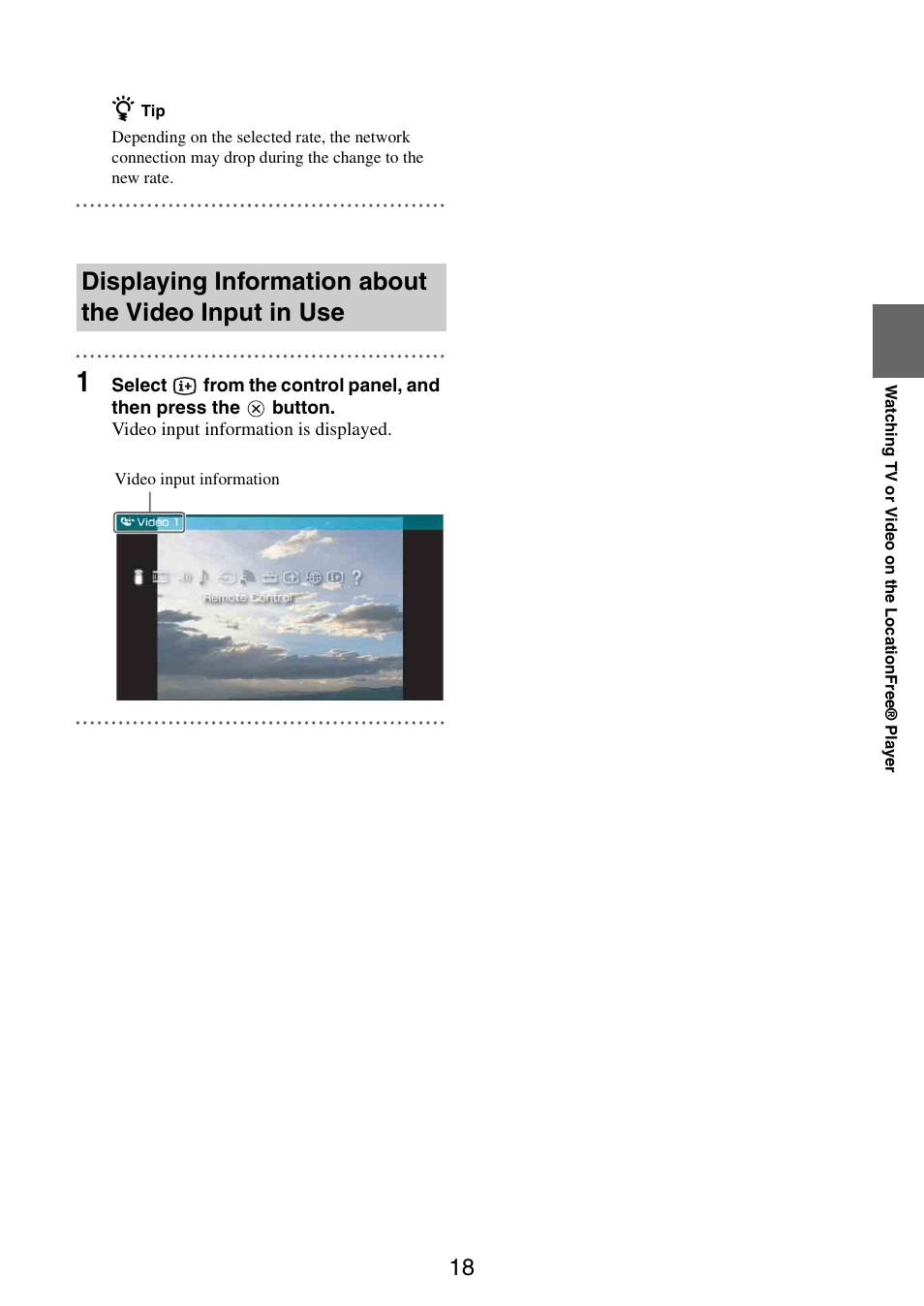 Sony LocationFree Player for PSP User Manual | Page 18 / 27