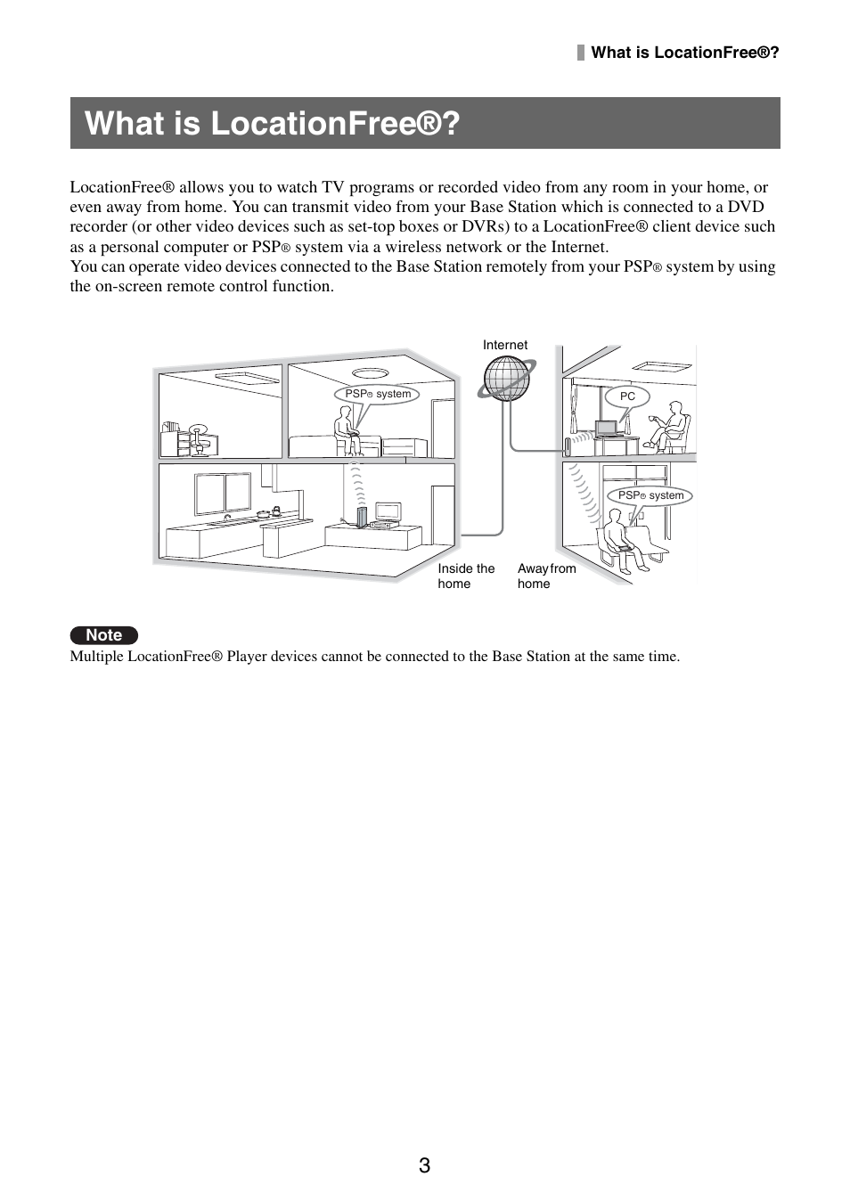 What is locationfree | Sony LocationFree Player for PSP User Manual | Page 3 / 27