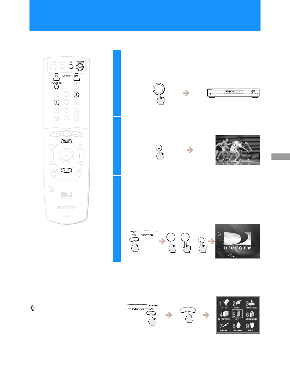 Turning on the power | Sony HD100 User Manual | Page 23 / 96