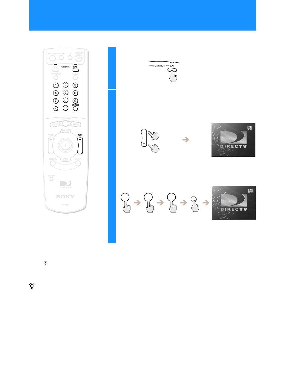 Changing channels | Sony HD100 User Manual | Page 24 / 96