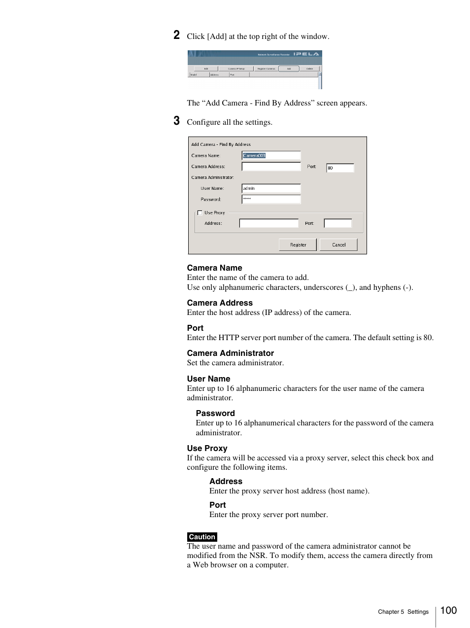 Sony IPELA NSR-100 User Manual | Page 100 / 186