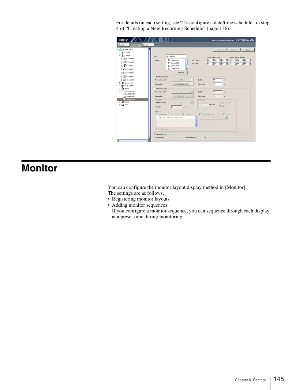 Monitor | Sony IPELA NSR-100 User Manual | Page 145 / 186