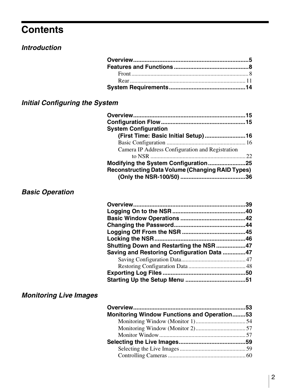 Sony IPELA NSR-100 User Manual | Page 2 / 186