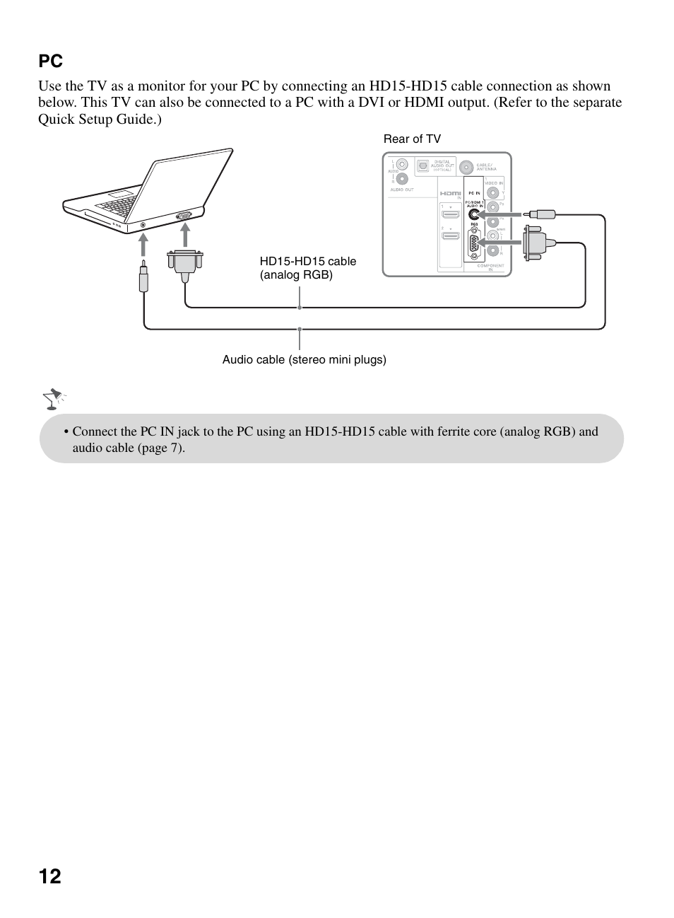 Sony BRAVIA 22BX320 User Manual | Page 12 / 64