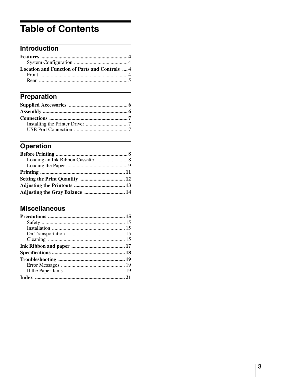 Sony UP-D75 User Manual | Page 3 / 22