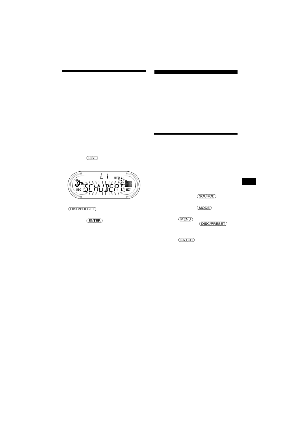 Ricerca di un disco in base al nome, Radio, Memorizzazione automatica delle stazioni | Funzione di elenco | Sony CDX-CA700X User Manual | Page 101 / 148