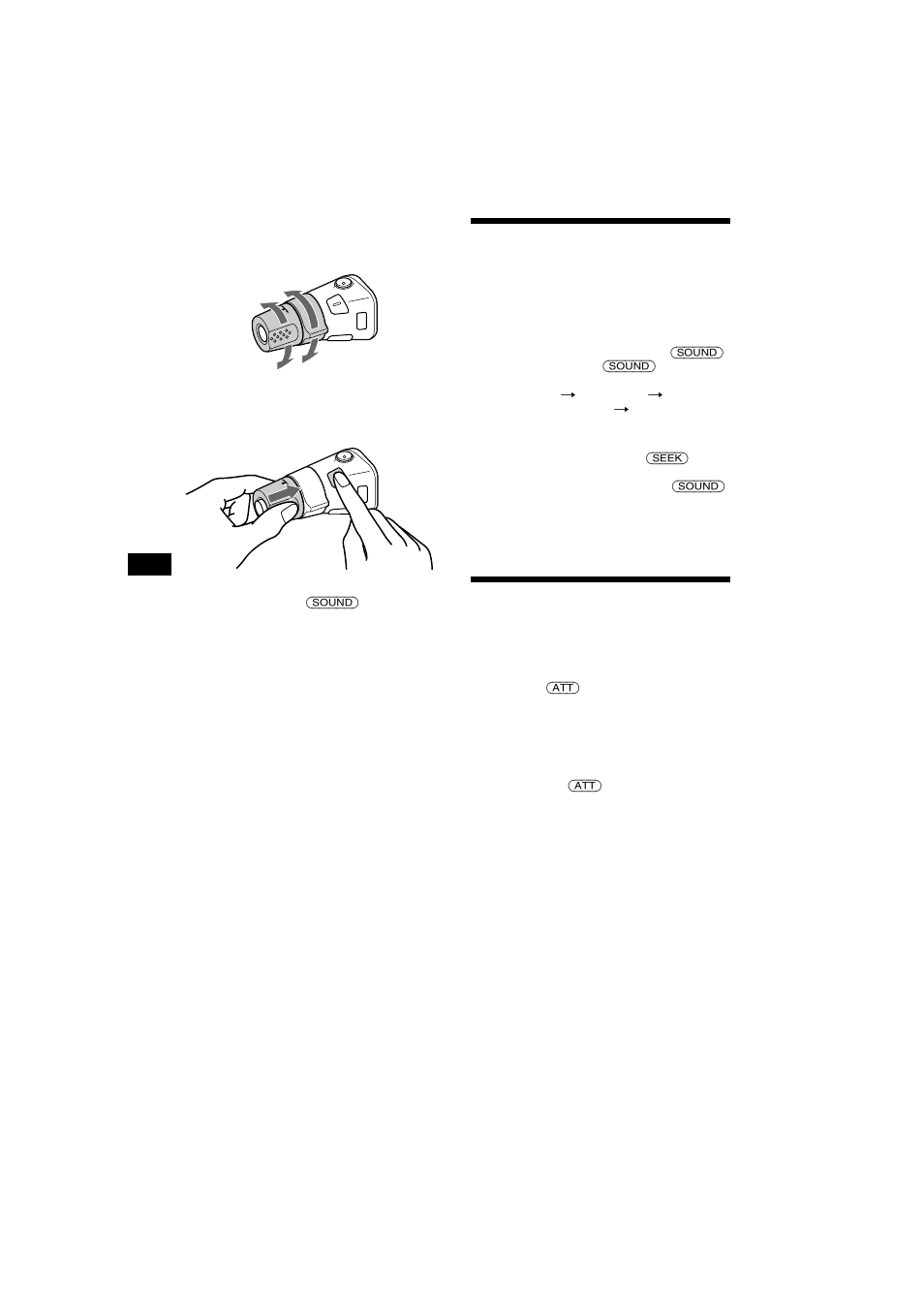 Regolazione delle caratteristiche dell’audio, Attenuazione veloce dell’audio, Regolazione delle | Caratteristiche dell’audio | Sony CDX-CA700X User Manual | Page 108 / 148