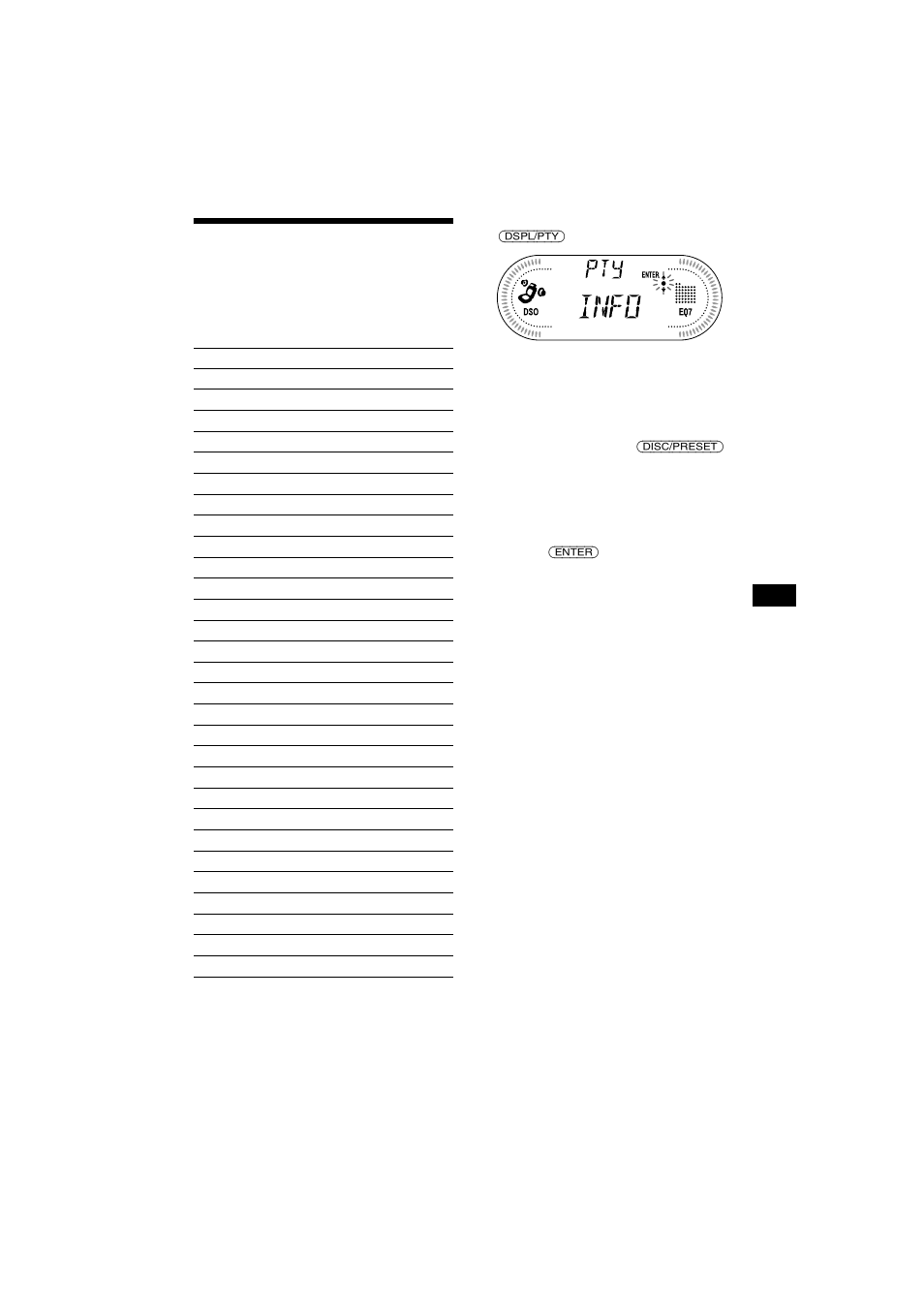 Afstemmen op zenders volgens programmatype, Afstemmen op zenders volgens, Programmatype — pty | Sony CDX-CA700X User Manual | Page 135 / 148