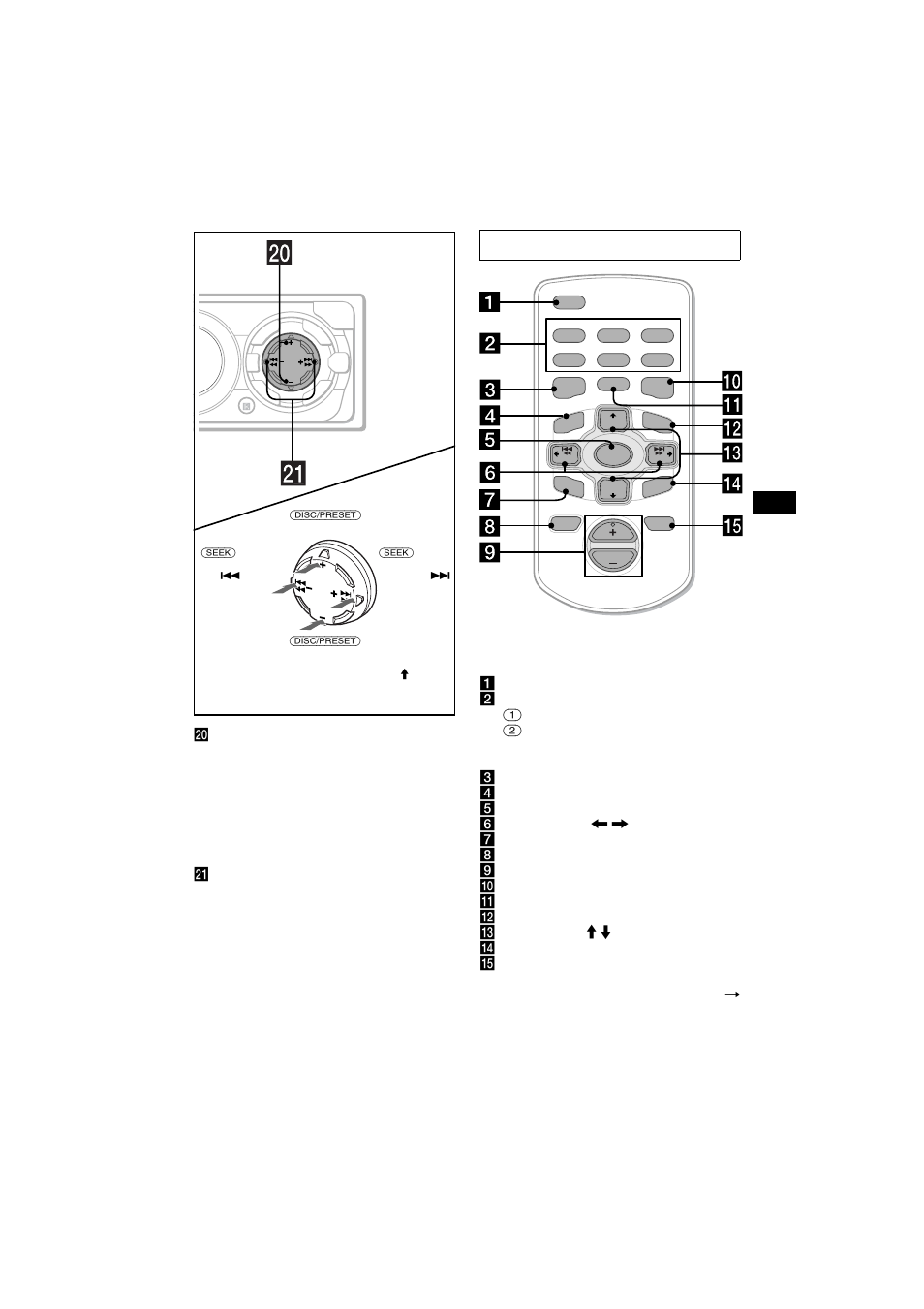 Kartenfernbedienung rm-x118 | Sony CDX-CA700X User Manual | Page 33 / 148