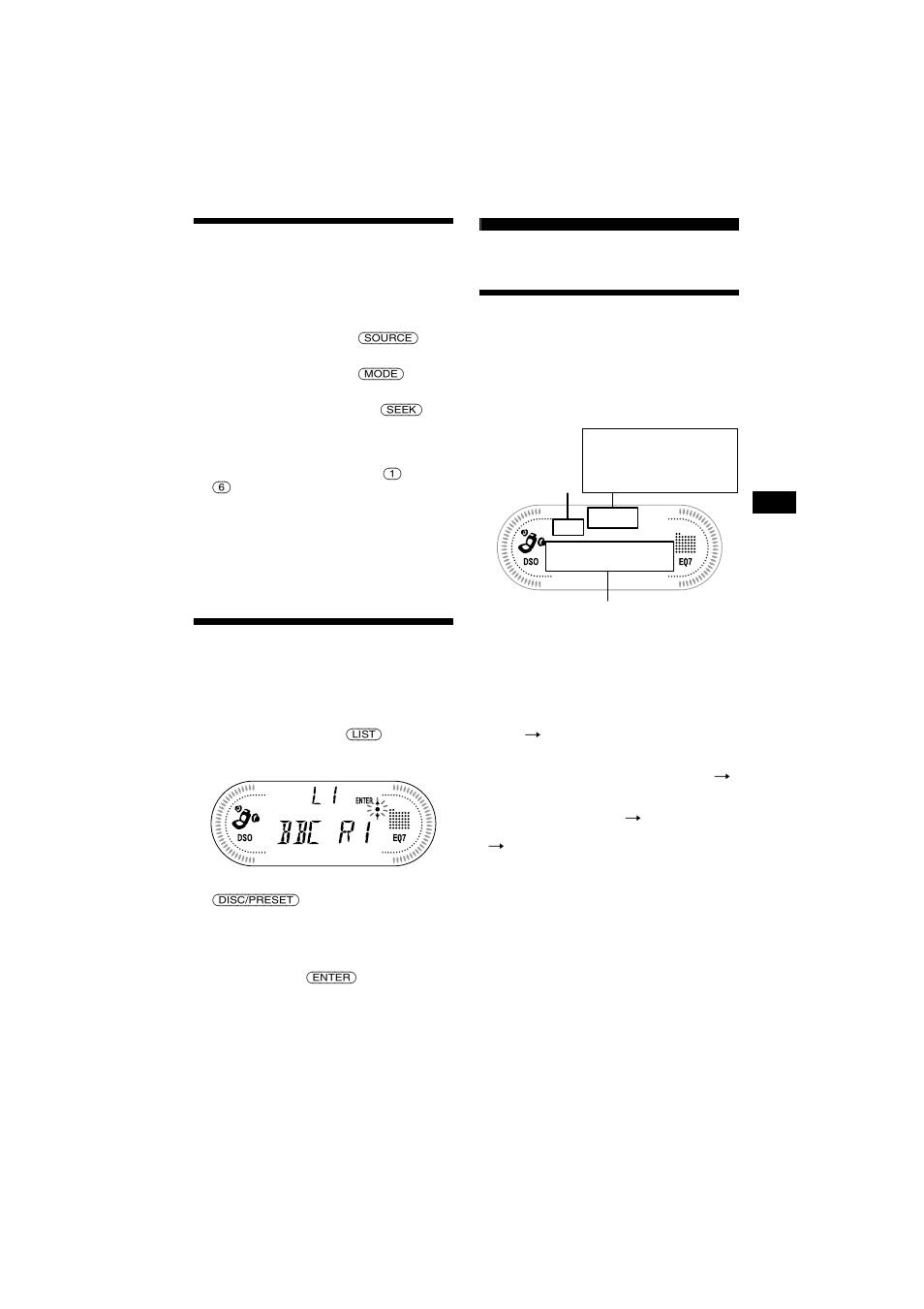 Speichern bestimmter radiosender, Einstellen eines senders anhand einer liste, Übersicht über rds | List-up | Sony CDX-CA700X User Manual | Page 43 / 148