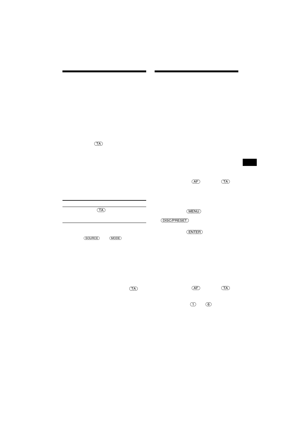 Empfangen von verkehrsdurchsagen, Ta/tp, Speichern von rds-sendern zusammen mit | Der af- und ta-einstellung, Seite 17 | Sony CDX-CA700X User Manual | Page 45 / 148