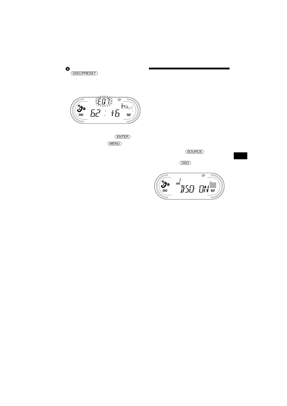 Einstellen der dso-funktion (dynamic, Soundstage organizer) | Sony CDX-CA700X User Manual | Page 51 / 148