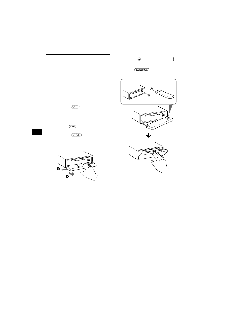 Dépose de la façade | Sony CDX-CA700X User Manual | Page 66 / 148