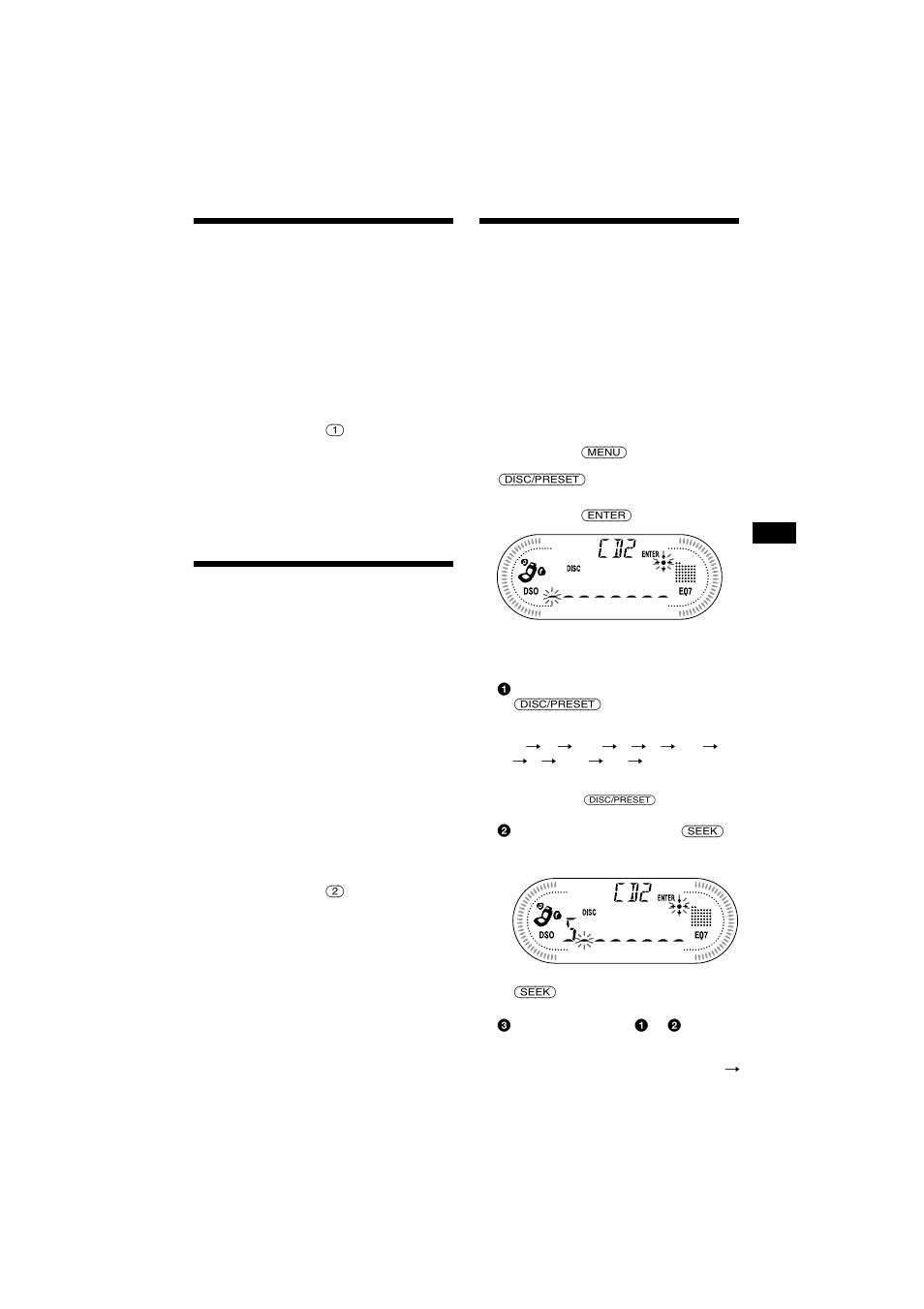 Lecture répétée de pistes, Lecture des pistes dans un ordre quelconque, Identification d’un cd | Lecture répétée, Lecture aléatoire, Fonction disc memo | Sony CDX-CA700X User Manual | Page 69 / 148