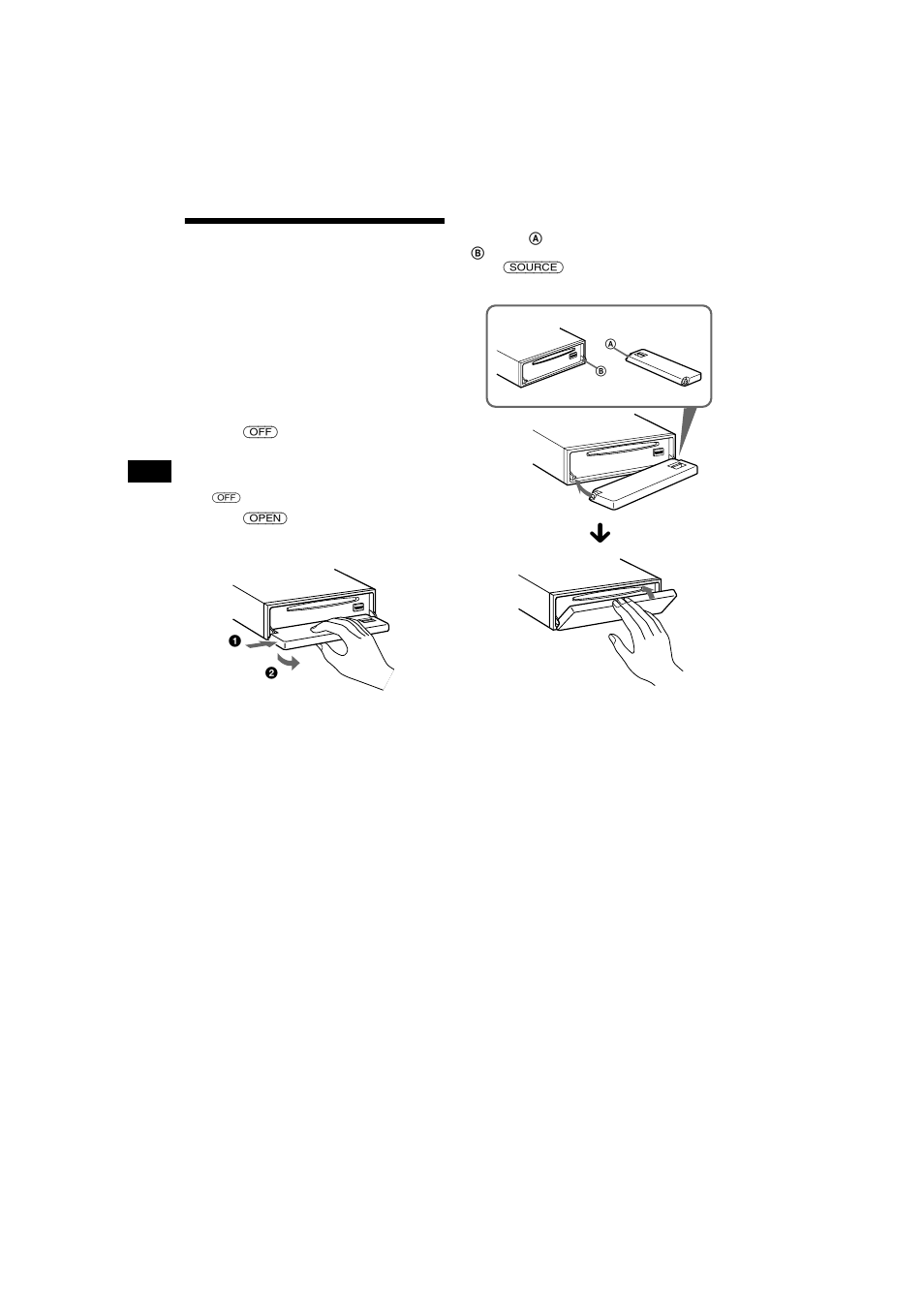 Detaching the front panel | Sony CDX-CA700X User Manual | Page 8 / 148