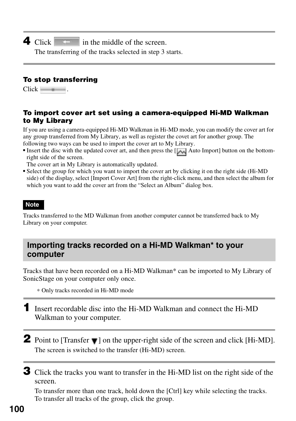 Sony MZ-RH10 User Manual | Page 100 / 119