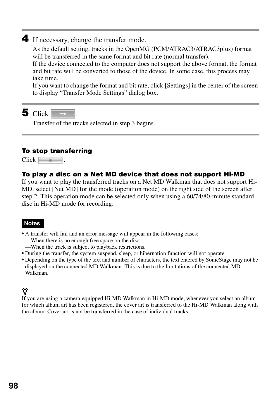 Sony MZ-RH10 User Manual | Page 98 / 119