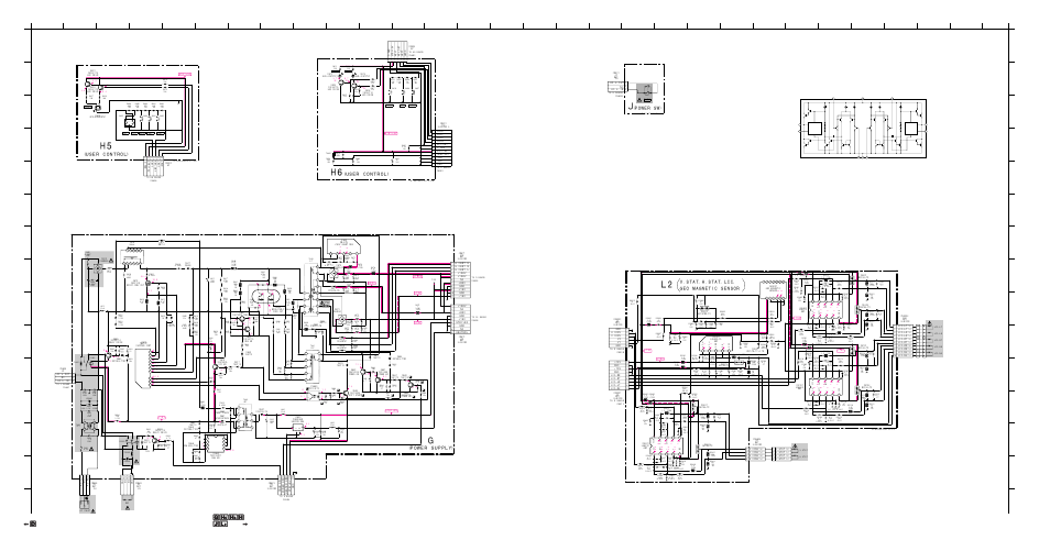 Power sw), User control), V.stat,h.stat,lcc, geo magnetic sensor | Power supply), Schematic diagram, Board schematic diagrams, Boards | Sony CPD-520GST9 User Manual | Page 30 / 55