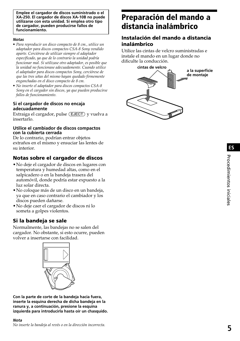Preparación del mando a distancia inalámbrico | Sony CDX-525RF User Manual | Page 17 / 52
