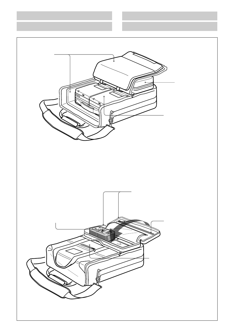 Rangement dans la valise, Packing the case korrektes bepacken | Sony LC-DN220SFT User Manual | Page 3 / 4