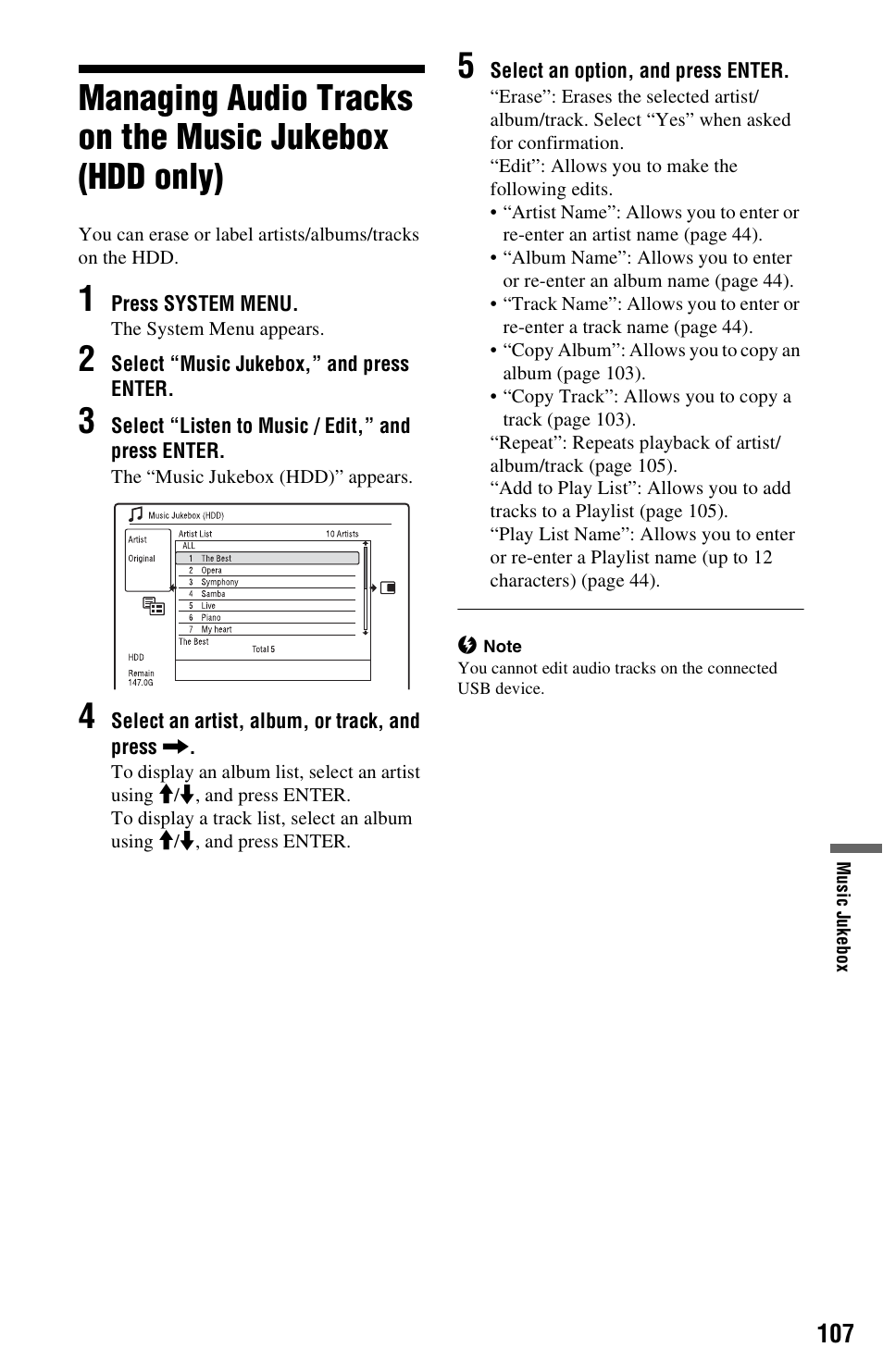 Sony RDR-HXD995 User Manual | Page 107 / 168