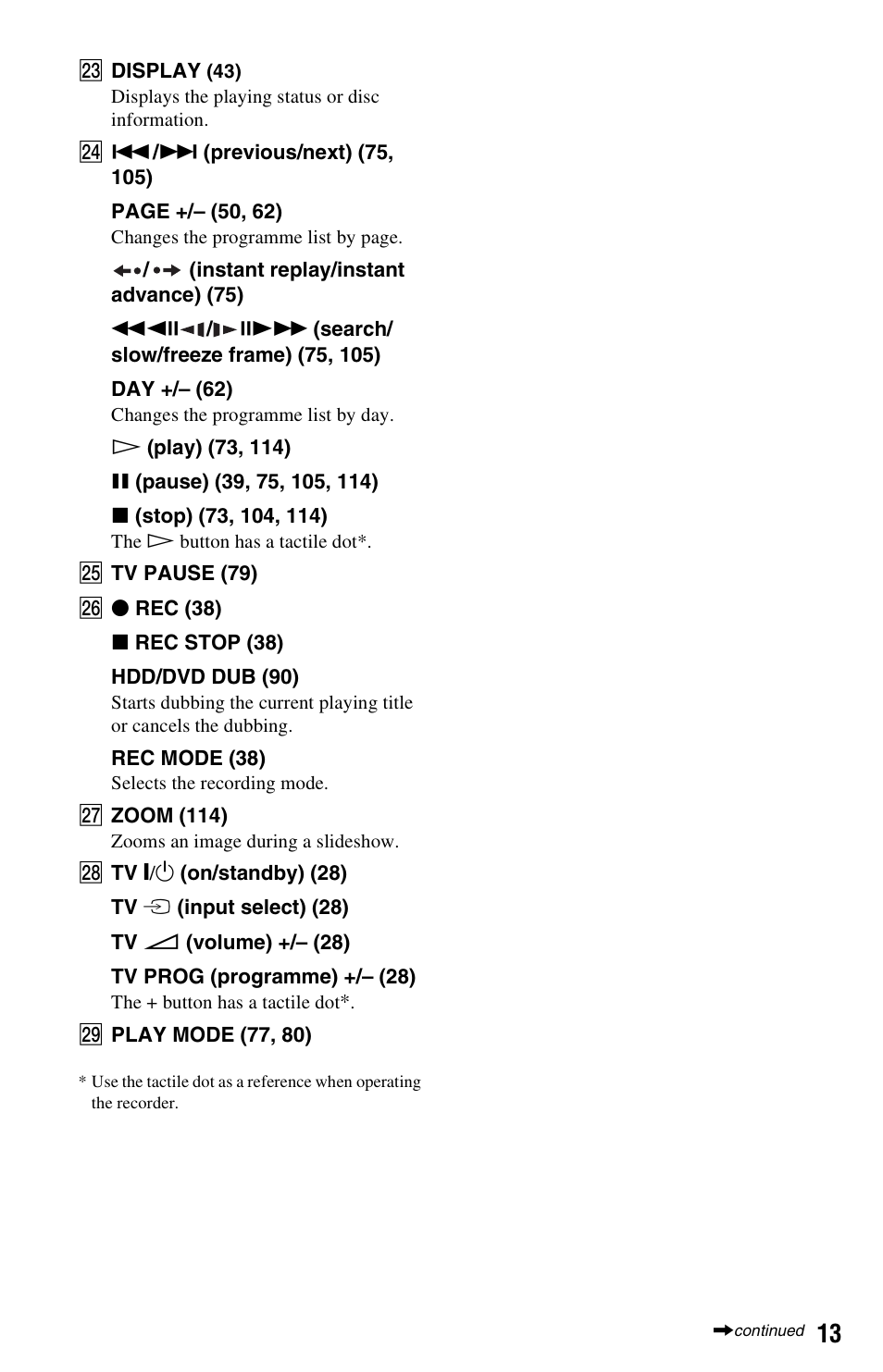 Sony RDR-HXD995 User Manual | Page 13 / 168