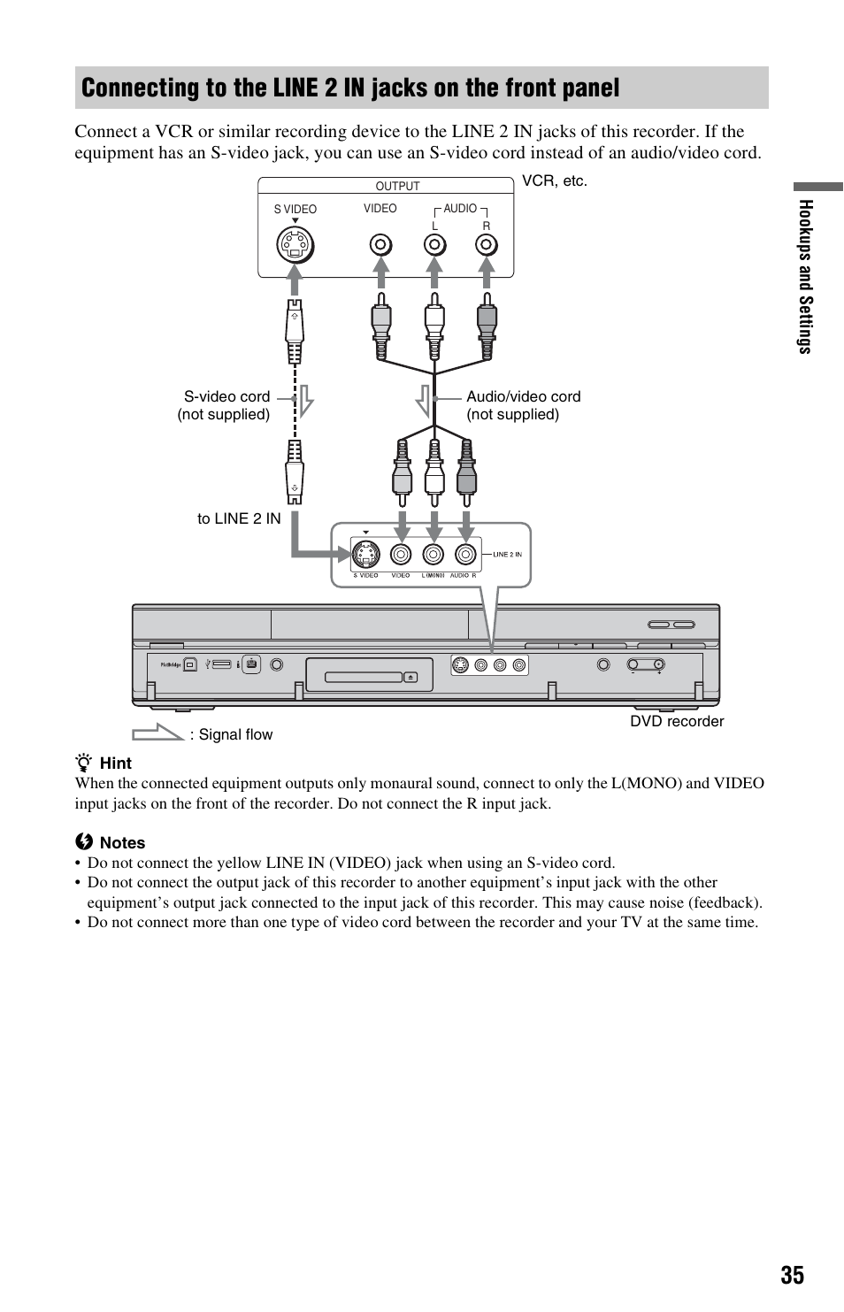 Sony RDR-HXD995 User Manual | Page 35 / 168