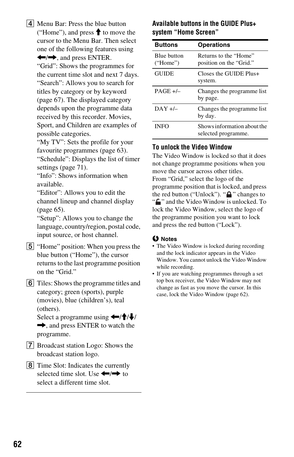 Sony RDR-HXD995 User Manual | Page 62 / 168