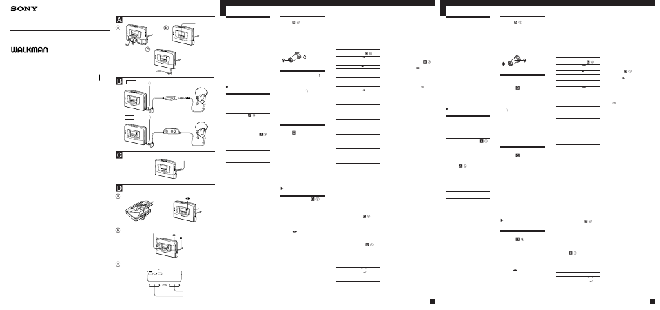 Sony WM-FX561 User Manual | 2 pages