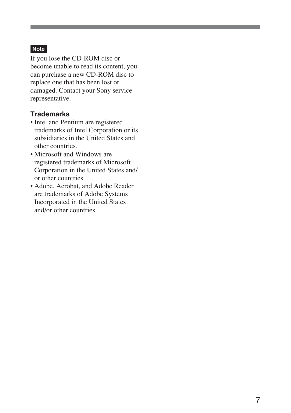 Sony DMX-P01 User Manual | Page 7 / 49