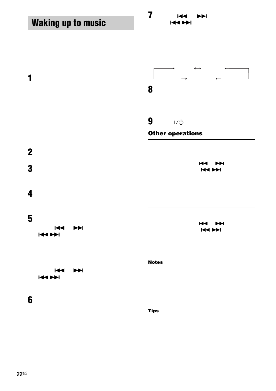 Waking up to music, Play timer | Sony MHC-LX10000 User Manual | Page 22 / 40