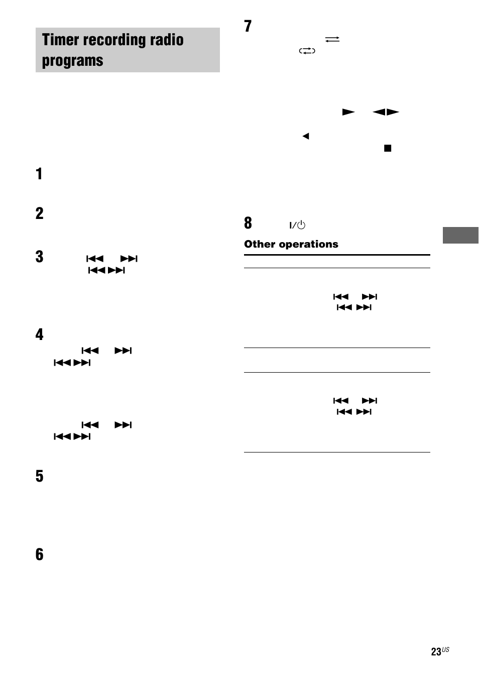 Timer recording radio programs | Sony MHC-LX10000 User Manual | Page 23 / 40