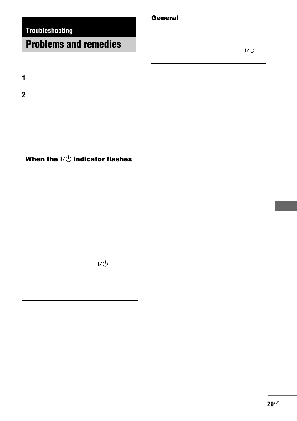 Troubleshooting, Problems and remedies | Sony MHC-LX10000 User Manual | Page 29 / 40