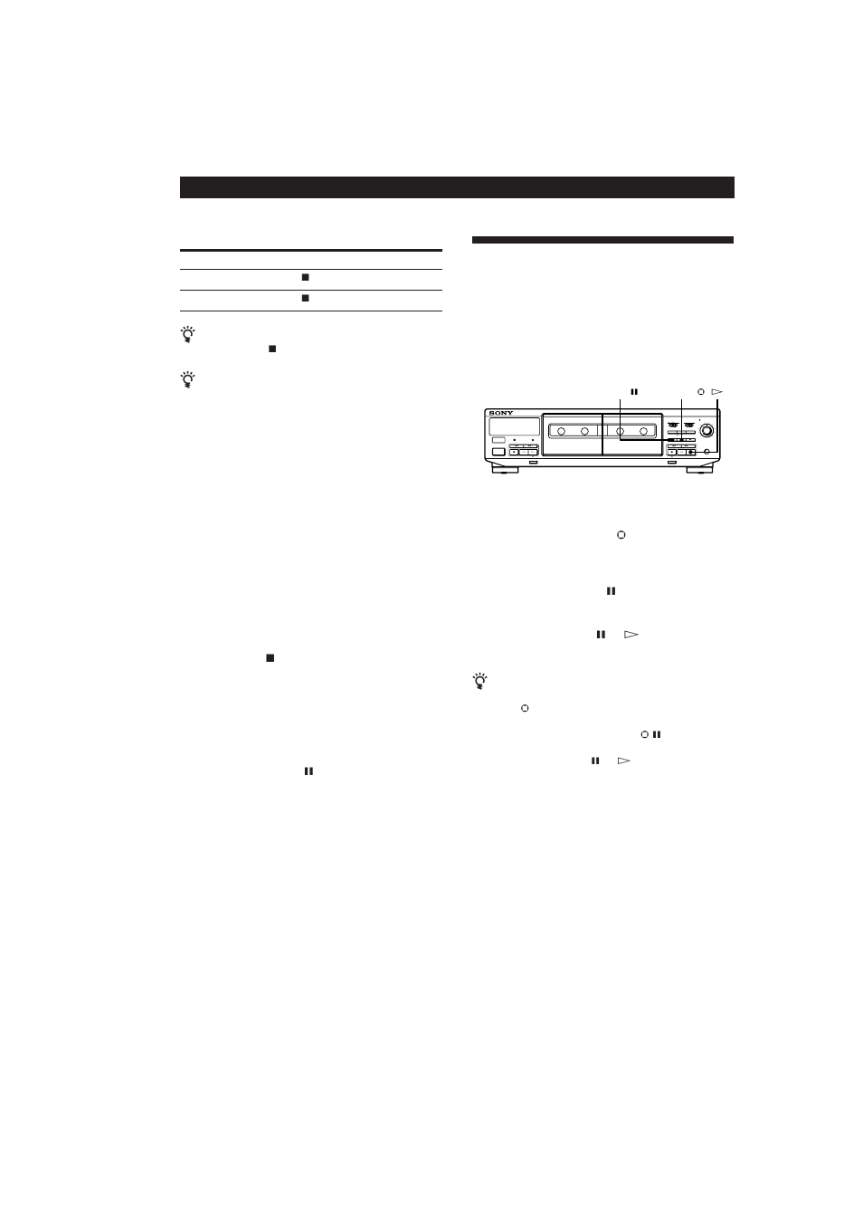 Fonctions élaborées pour l’enregistrement 10, Copie de passages particuliers | Sony TC-WR661 User Manual | Page 21 / 57